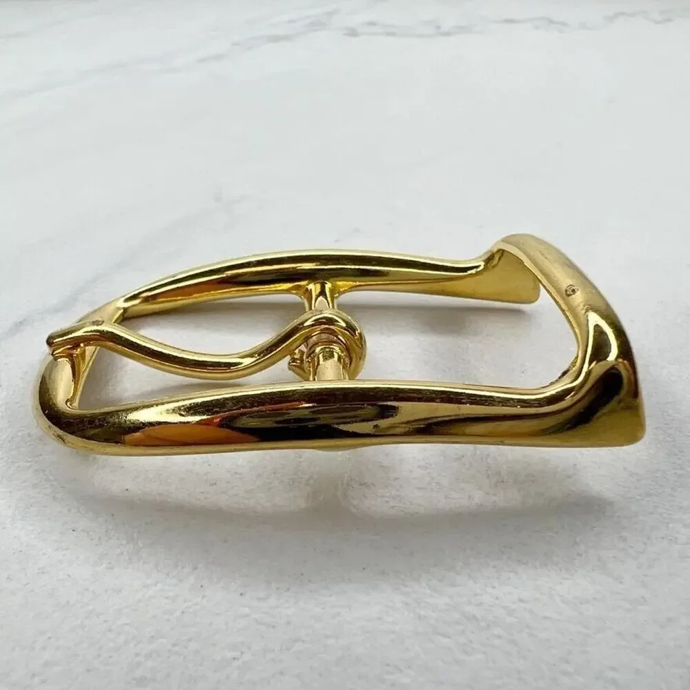 Vintage Gold Tone Simple Basic Belt Buckle for up to 1 Inch Belt